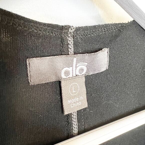Alo Yoga Women's Duster Sleeveless Draped Open Front Large - Picture 3 of 4